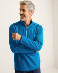 Big & Tall Textured Knit Reversible Half-Zip Sweatshirt - Navy