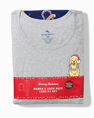 Women's Holiday Dog Long Sleeve & Pants Family Pajama Set - Island Navy