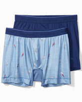 Mesh Tech Print Boxer Briefs — 2-Pack - Blue Print