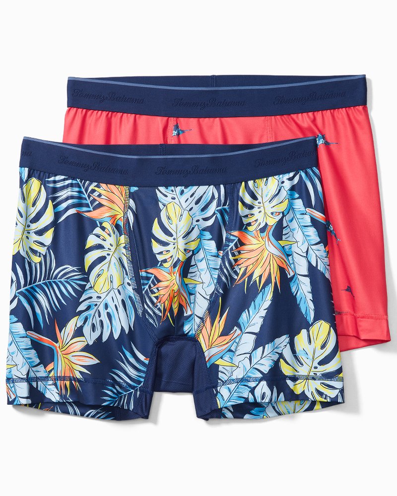 Mesh Tech Print Boxer Briefs — 2-Pack - Coral Novelty