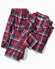 Big & Tall Flannel Long Sleeve & Pants Pajama Set - Beet Red