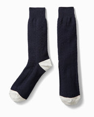 Lauhala Weave Socks - Navy