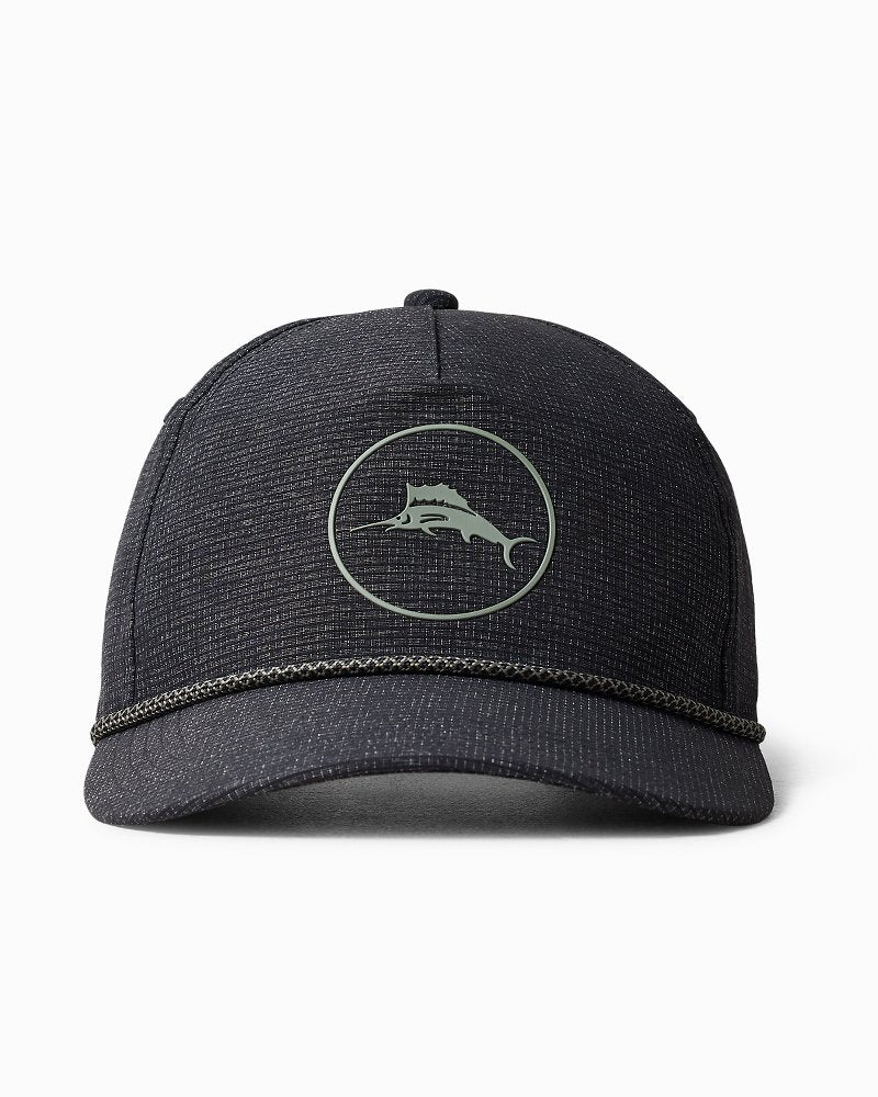 Tommy Bahama Chip Shot Marlin Logo Packable Cap - Black