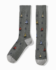 Come Sail Away Socks - Grey Heather