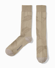 Hooked On Marlins Sock - Stone