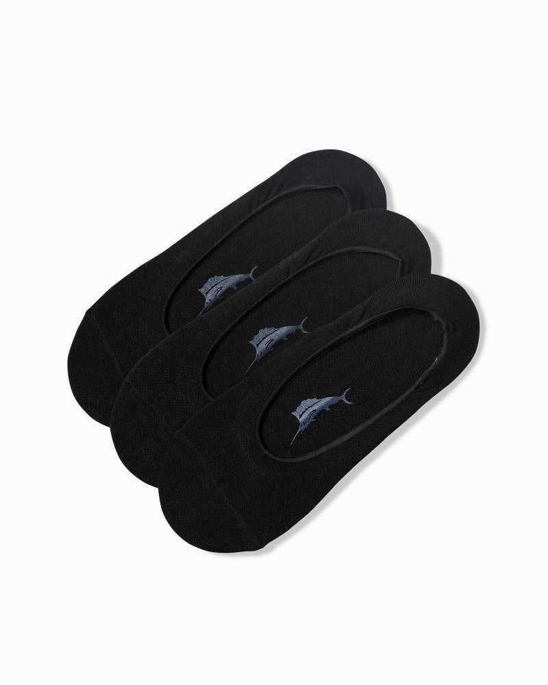Loafer Liner Marlin Socks - 3 Pack - Black
