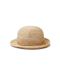 Crochet Raffia Fedora Hat - Natural