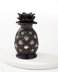 Small Glass Pineapple Votive Holder - Antique Bronze