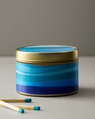 Sea Salt and Coastal Mist 6-oz.Travel Candle Tin - Multicolor