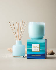 Sea Salt and Coastal Mist Powdered Glass 14.5-oz. 2-Wick Candle - Multicolor