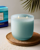 Sea Salt and Coastal Mist Powdered Glass 14.5-oz. 2-Wick Candle - Multicolor