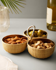 Raffia Condiment Bowl Trio - Raffia
