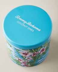 Coconut Oasis Embossed 10.6-oz. Candle Tin - Coconut Oasis