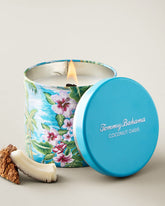 Coconut Oasis Embossed 10.6-oz. Candle Tin - Coconut Oasis