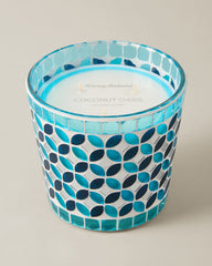 Coconut Oasis Mosaic 26.5-oz. 3-Wick Candle - Coconut Oasis