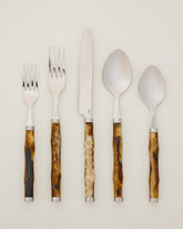 Resin Bamboo Flatware - Set of 5 - Multicolor