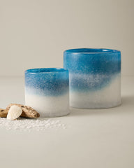 Sea Salt & Coastal Mist Frosted Glass 8.8-oz. Candle - Sea Salt