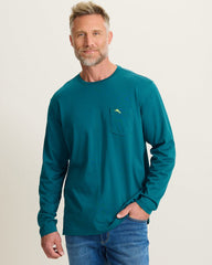 Bali Skyline Long-Sleeve T-Shirt - Dark Blue Lagoon