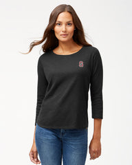 Collegiate Ashby Isles Rib 3/4-Sleeve T-Shirt - stanford
