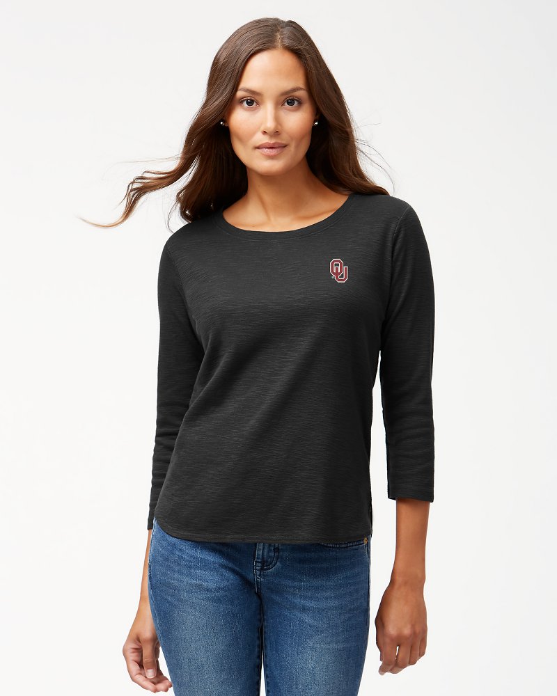 Collegiate Ashby Isles Rib 3/4-Sleeve T-Shirt - Oklahoma_