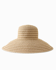 Ribbon Round Crown Packable Sun Hat - Natural