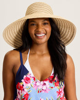 Ribbon Round Crown Packable Sun Hat - Natural