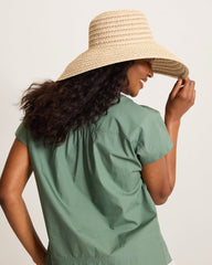 Ribbon Round Crown Packable Sun Hat - Blush