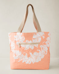 Aloha Collection Plumeria Lei Day Tripper Tote - Peachy