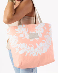 Aloha Collection Plumeria Lei Day Tripper Tote - Peachy