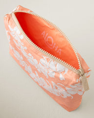 Aloha Collection Plumeria Lei Small Pouch - Peachy