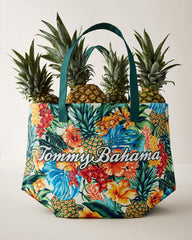 The Pineapple Blooms Tote - Tropical Green