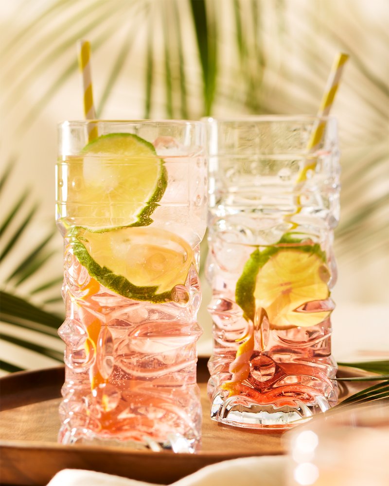 Viski Crystal Tiki 14-oz. Glasses - Set of 2 - Clear