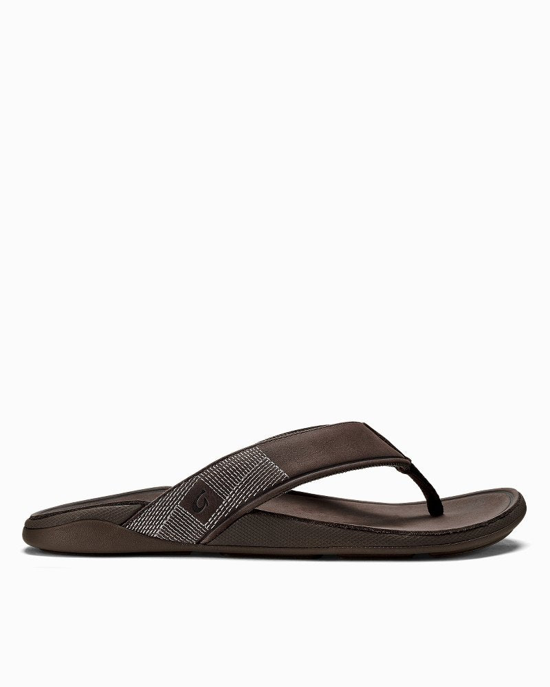 Men's OluKai Tuahine Sandals - Dark Wood