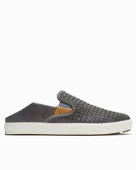 Men's OluKai Lae'ahi Lauhala Slip-On Shoes - Ash Grey