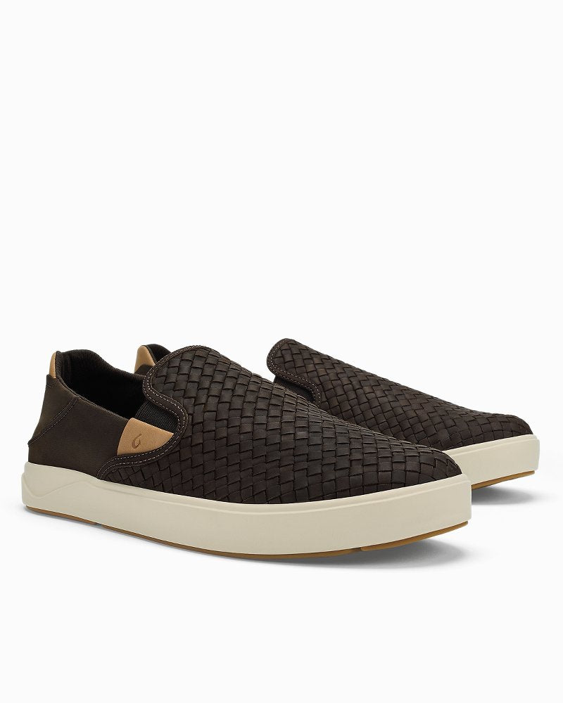 Men's OluKai Lae'ahi Lauhala Slip-On Shoes - Dark Java