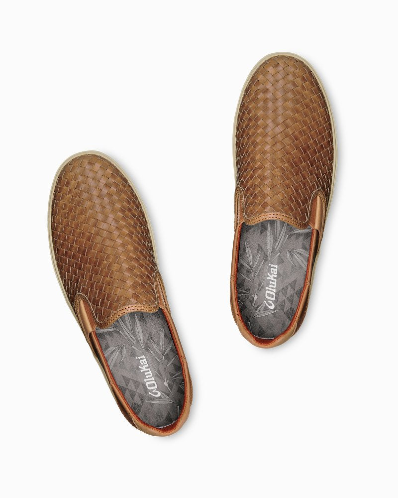 Men's OluKai Lae'ahi Lauhala Slip-On Shoes - Fox