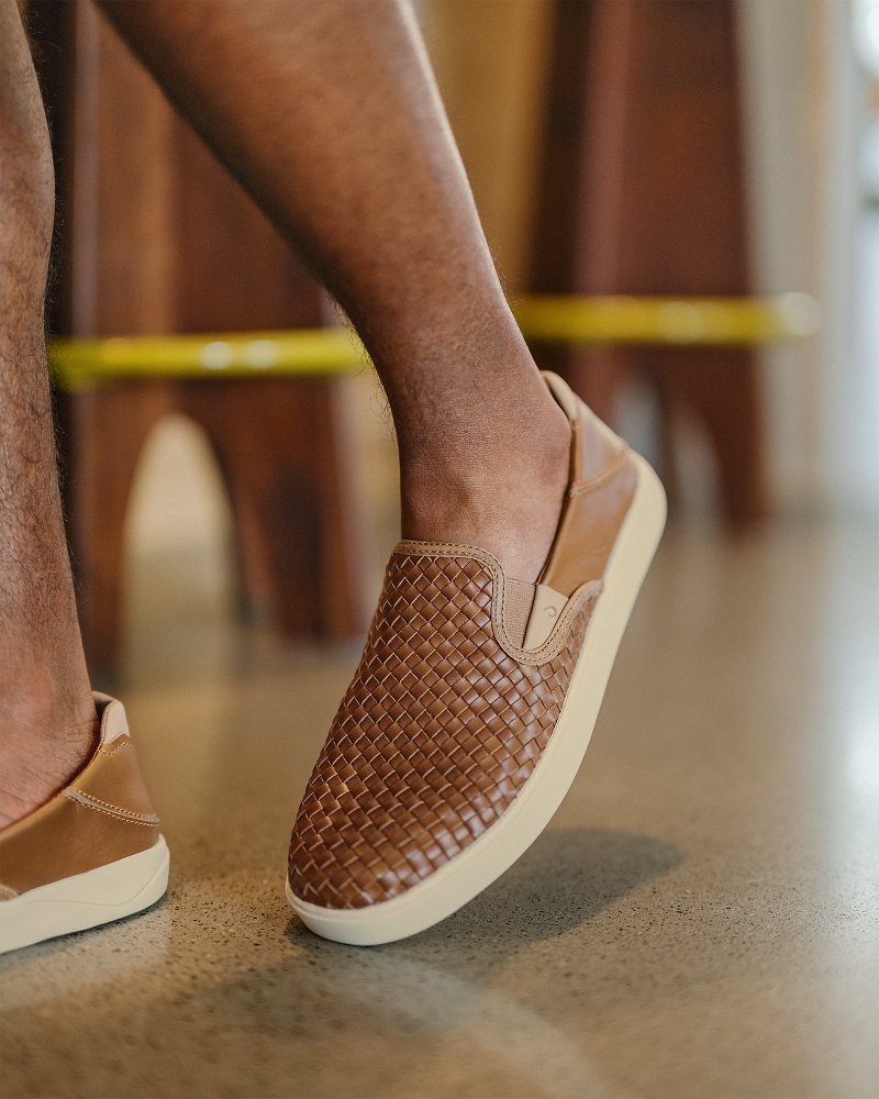 Men's OluKai Lae'ahi Lauhala Slip-On Shoes - Fox