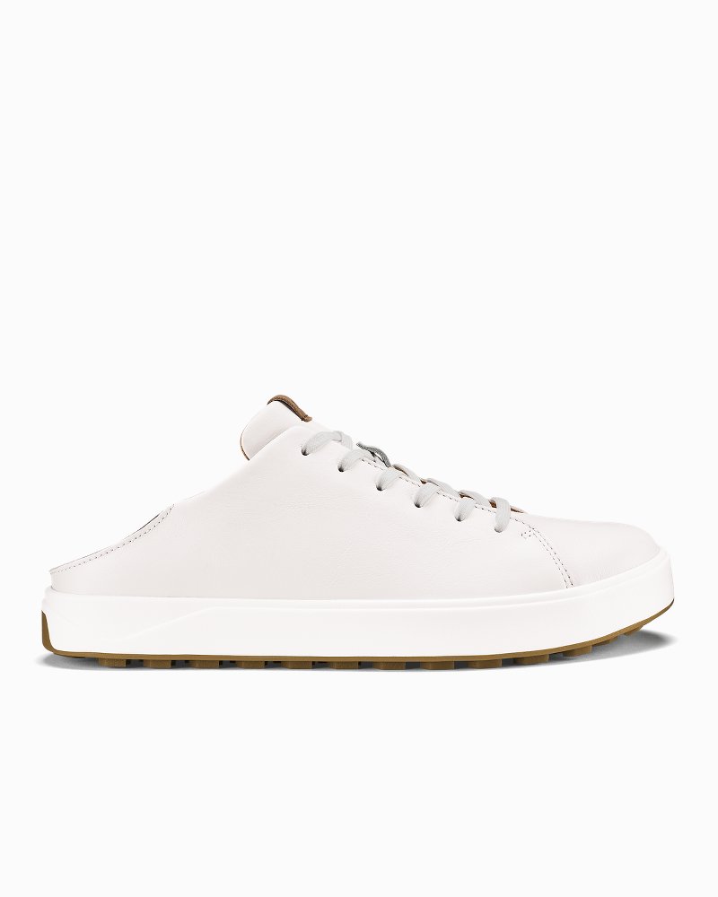 Men's OluKai Wai'alae Golf Shoes - White/Tan