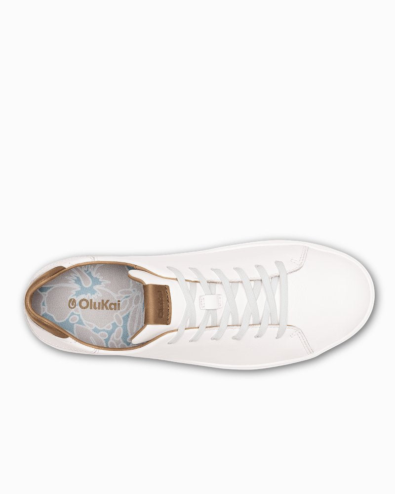 Men's OluKai Wai'alae Golf Shoes - White/Tan