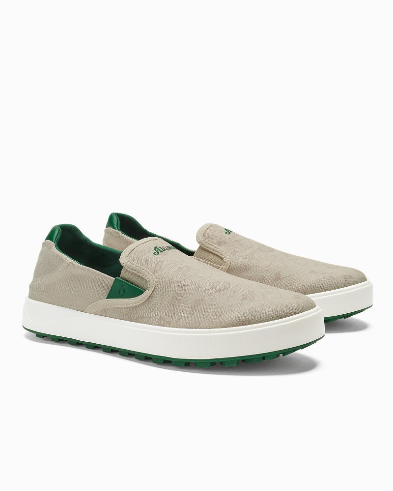 Men's OluKai Azalea Aloha Wai'alae Golf Slip-On Shoes - Tapa