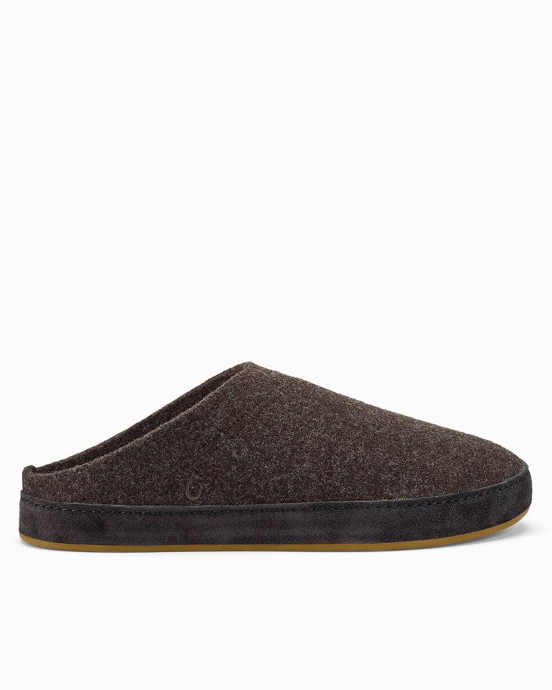 Men's OluKai Hāmani Hulu Wool Mule Slippers - Dark Java
