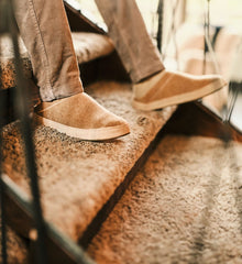 Men's OluKai Hāmani Hulu Wool Mule Slippers - Oatmeal