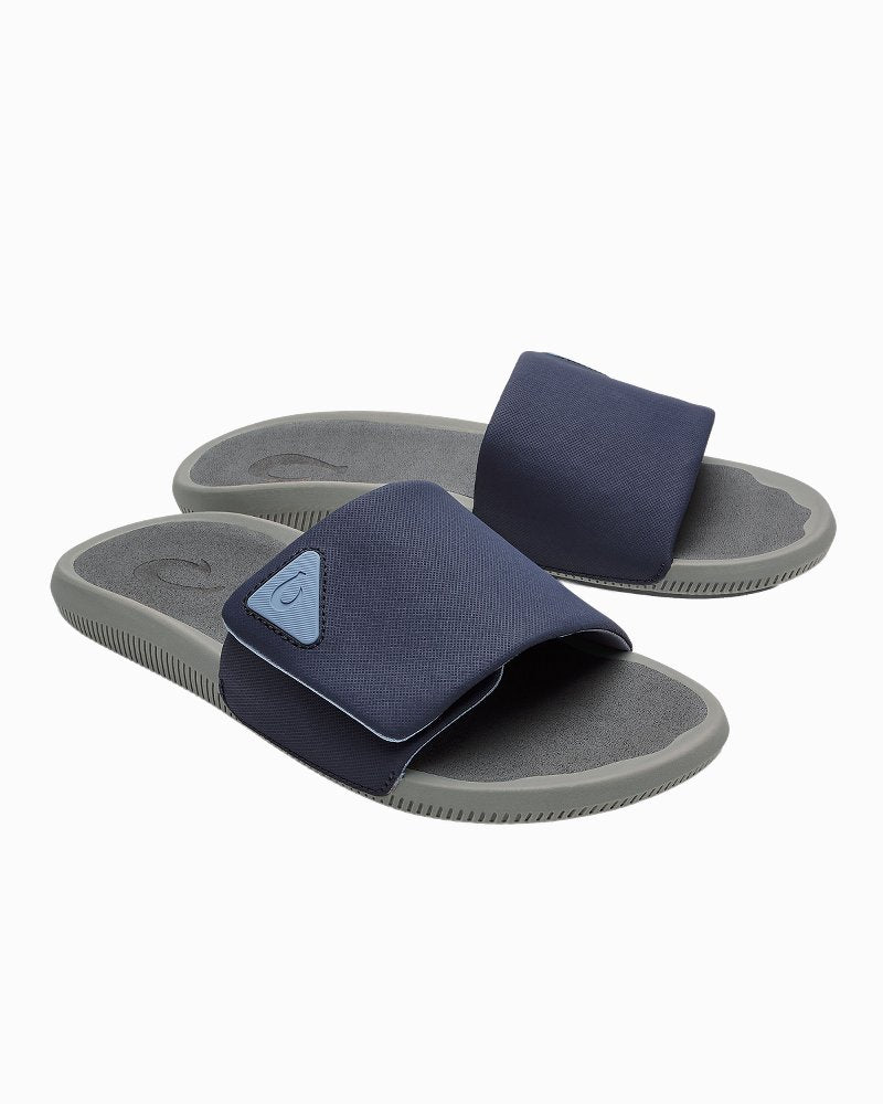 Men's OluKai Ulele Slides - Blue Depth