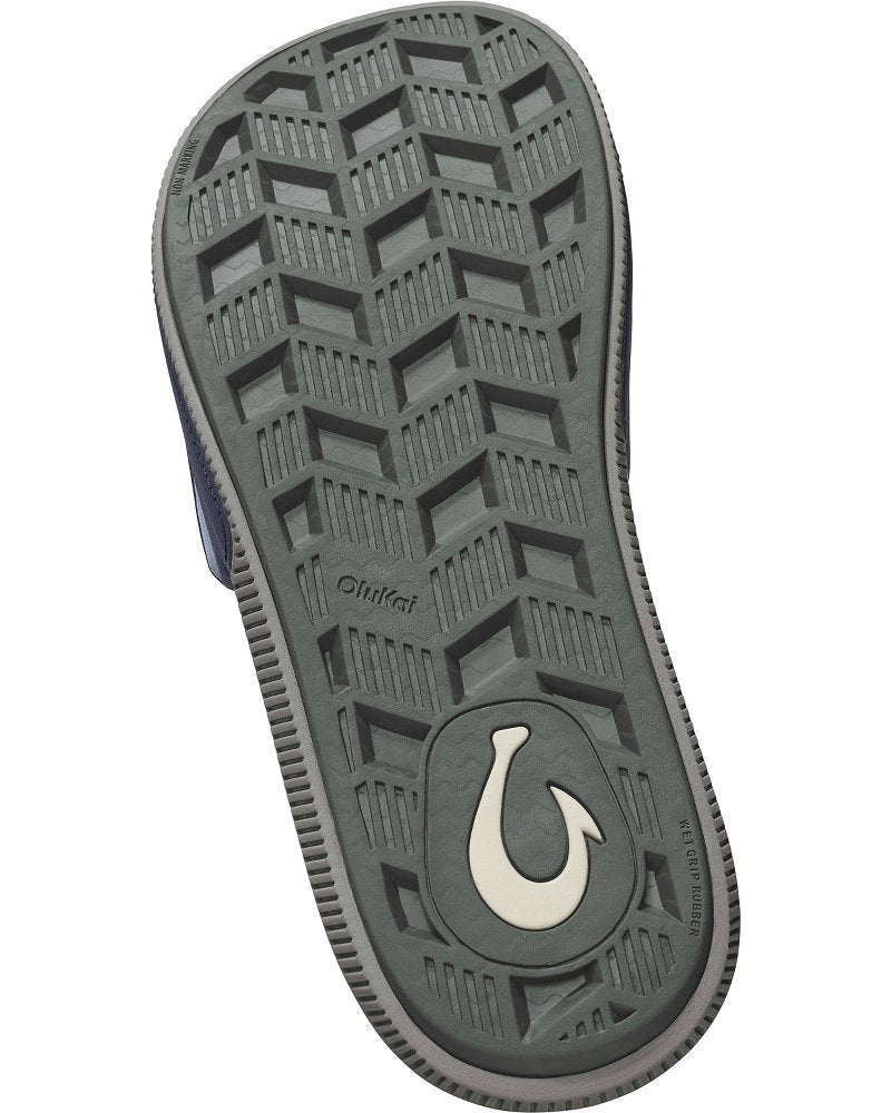 Men's OluKai Ulele Slides - Blue Depth