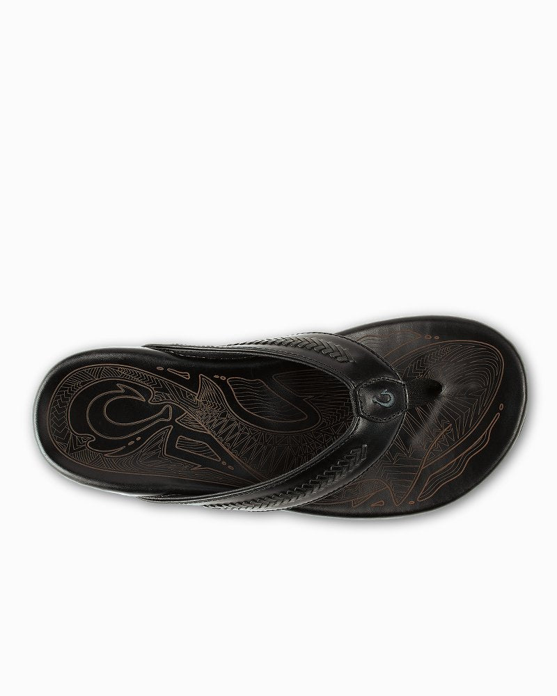 Men's OluKai Mea Ola Mano Sandals - Black
