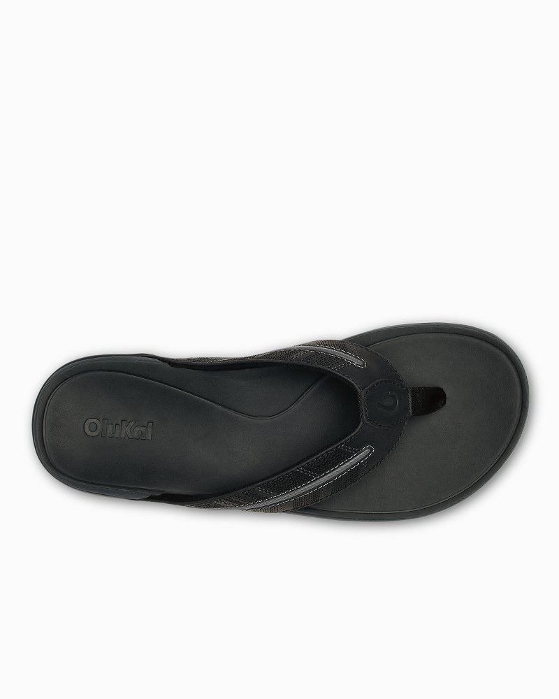 Men's OluKai Tuahine Palm Sandals - Lava Rock
