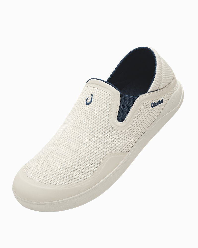 Men's OluKai Moku Slip-On Shoes - White Sand