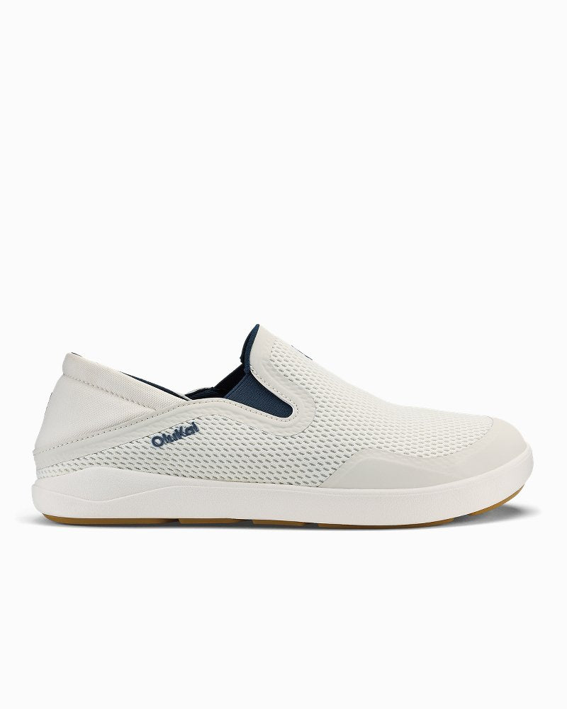 Men's OluKai Moku Slip-On Shoes - White Sand