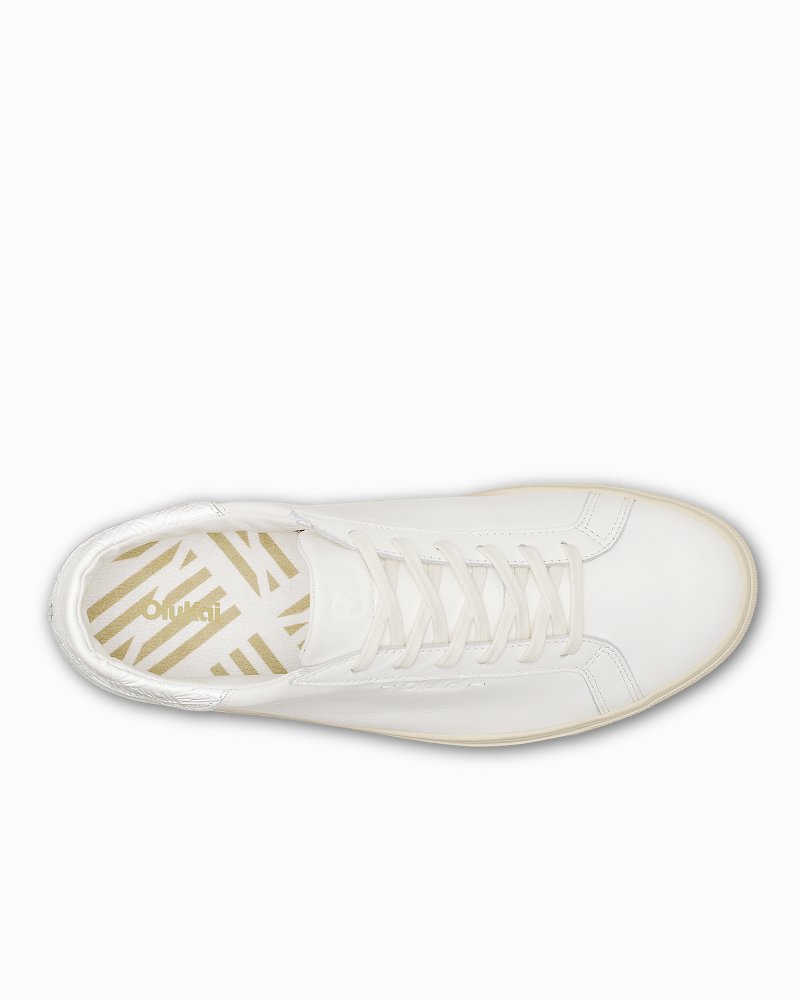 Men's OluKai Kou Lace-Up Shoes - White