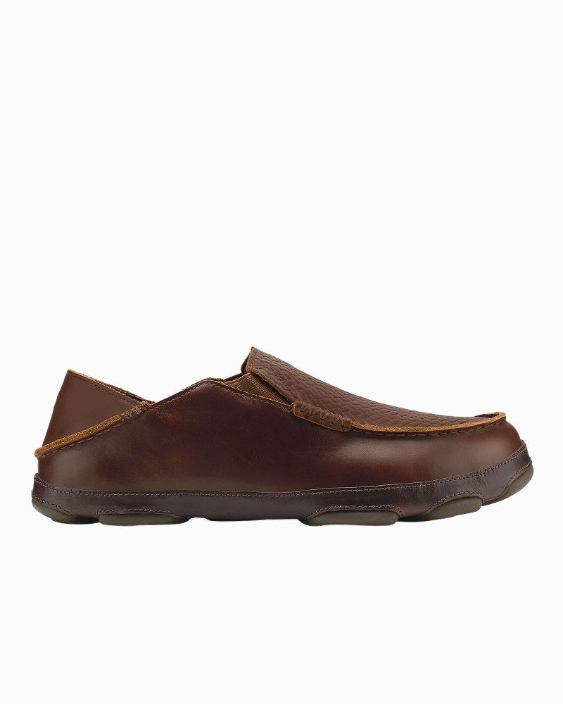 Men's OluKai Moloā Lauhala Slip-On Shoes - Toffee